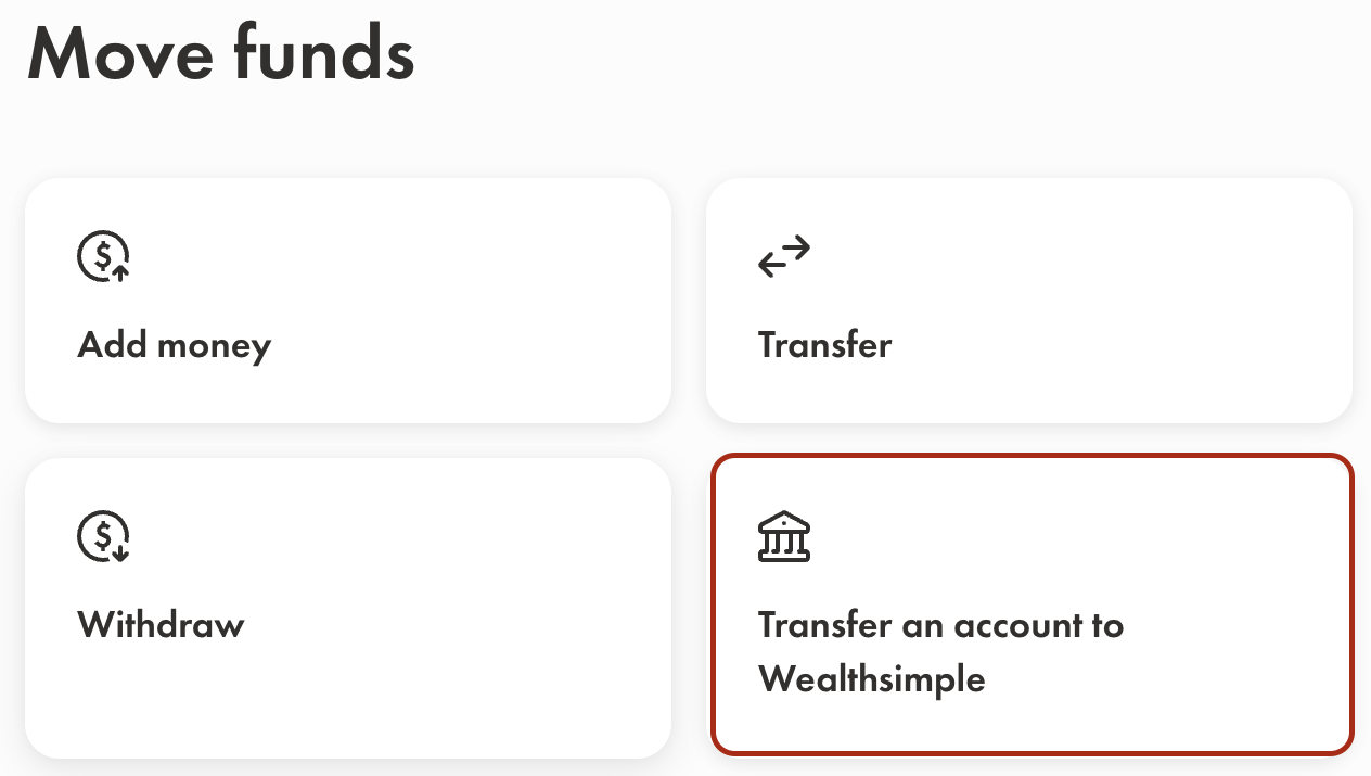 Transfer an account to Wealthsimple Help Centre